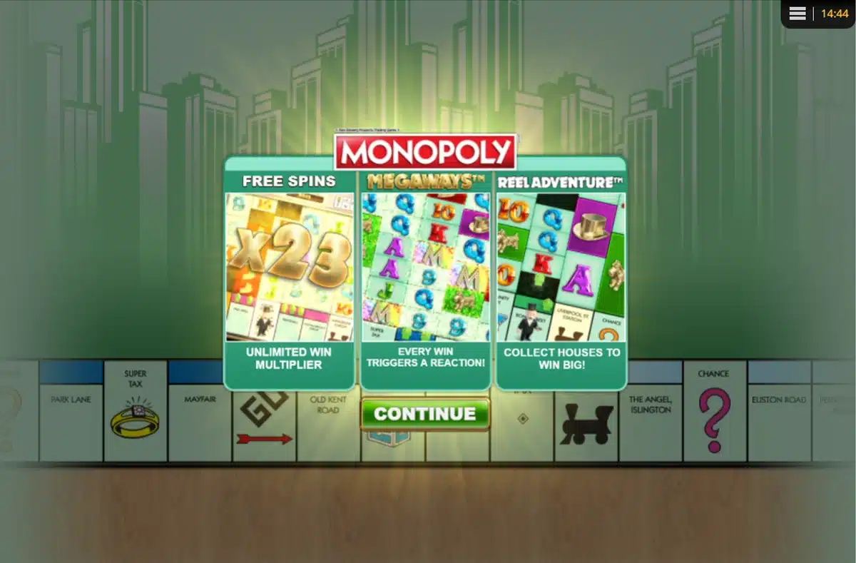 Image du jeu Monopoly Megaways créé par SG Digital