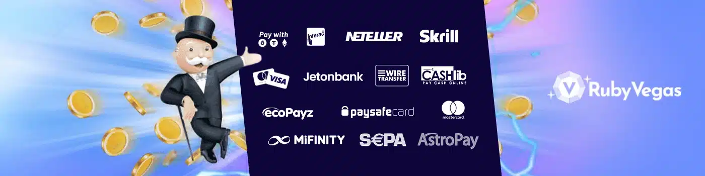 Méthodes de paiement Ruby Vegas