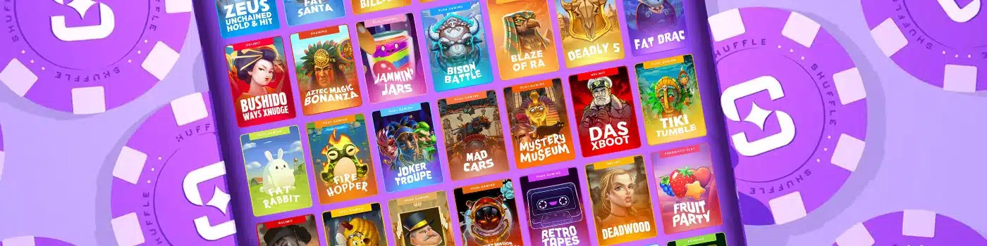 Les jeux disponibles sur Shuffle Casino