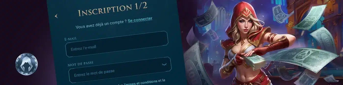 S'inscrire sur le casino Slotuna