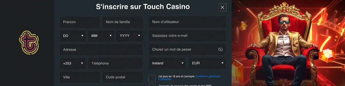 Inscription Touch Casino