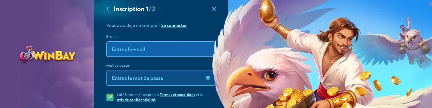Register on Winbay Casino