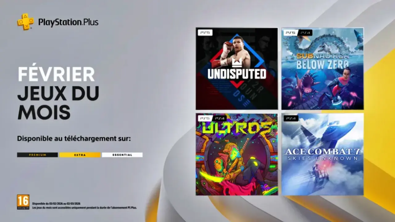 Jeux PS Plus du mois de fevrier 2026