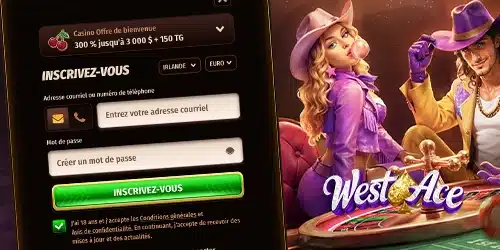 S'inscrire sur le casino WestAce