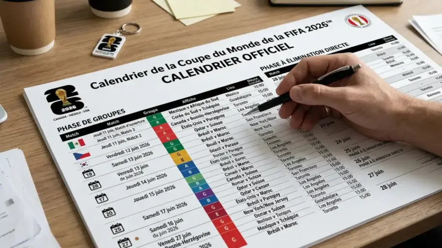 Calendrier coupe du monde 2026