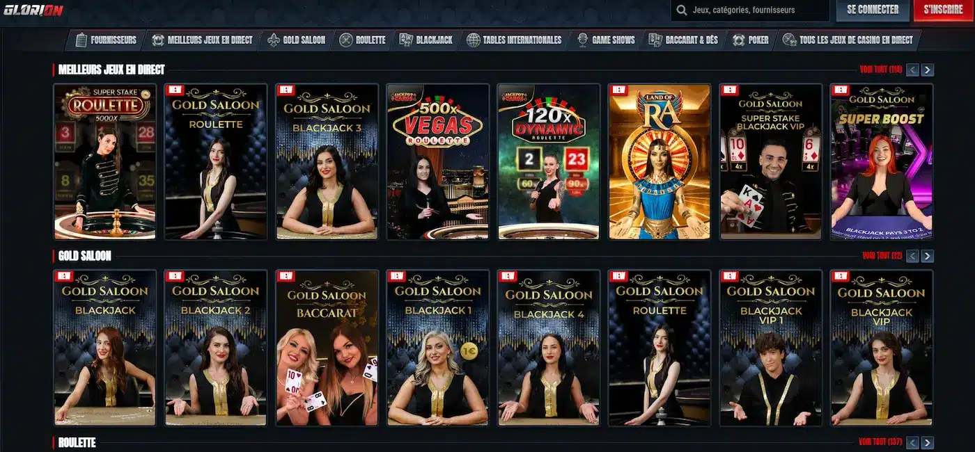 meilleurs jeux de casino en direct