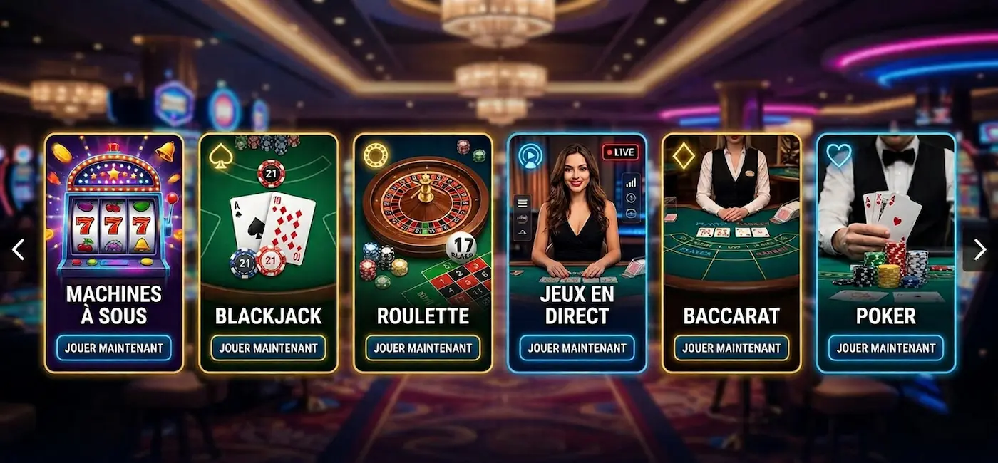 les types de jeux de casino en ligne