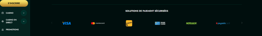 autres méthodes de paiement disponibles sur un casino en ligne