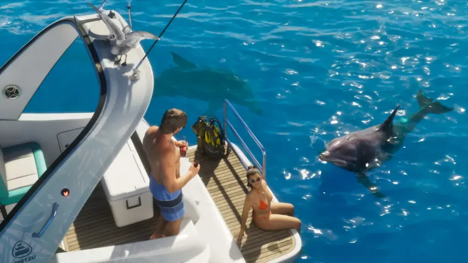 Jason et Lucia sur un Yatch