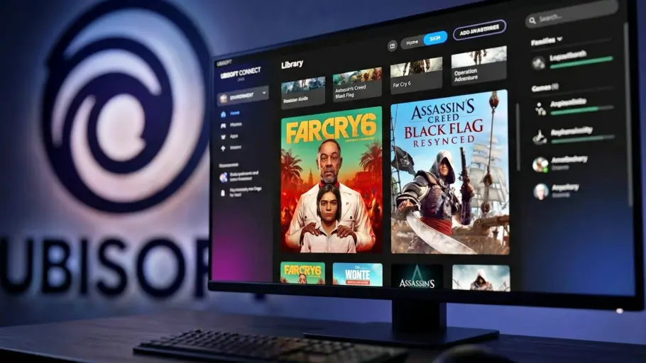 Ecran avec le catalogue Ubisoft pour la promo Gamesplanet