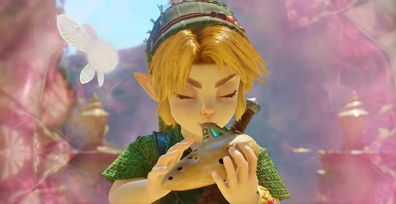 Link enfant qui joue à l'ocarina