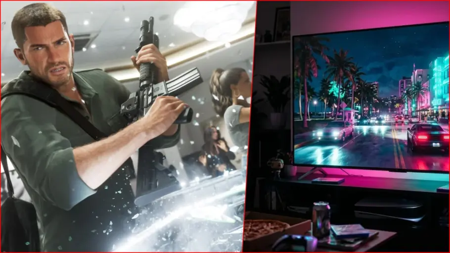 Jason de GTA 6 dans une opération de braquage avec Lucia
